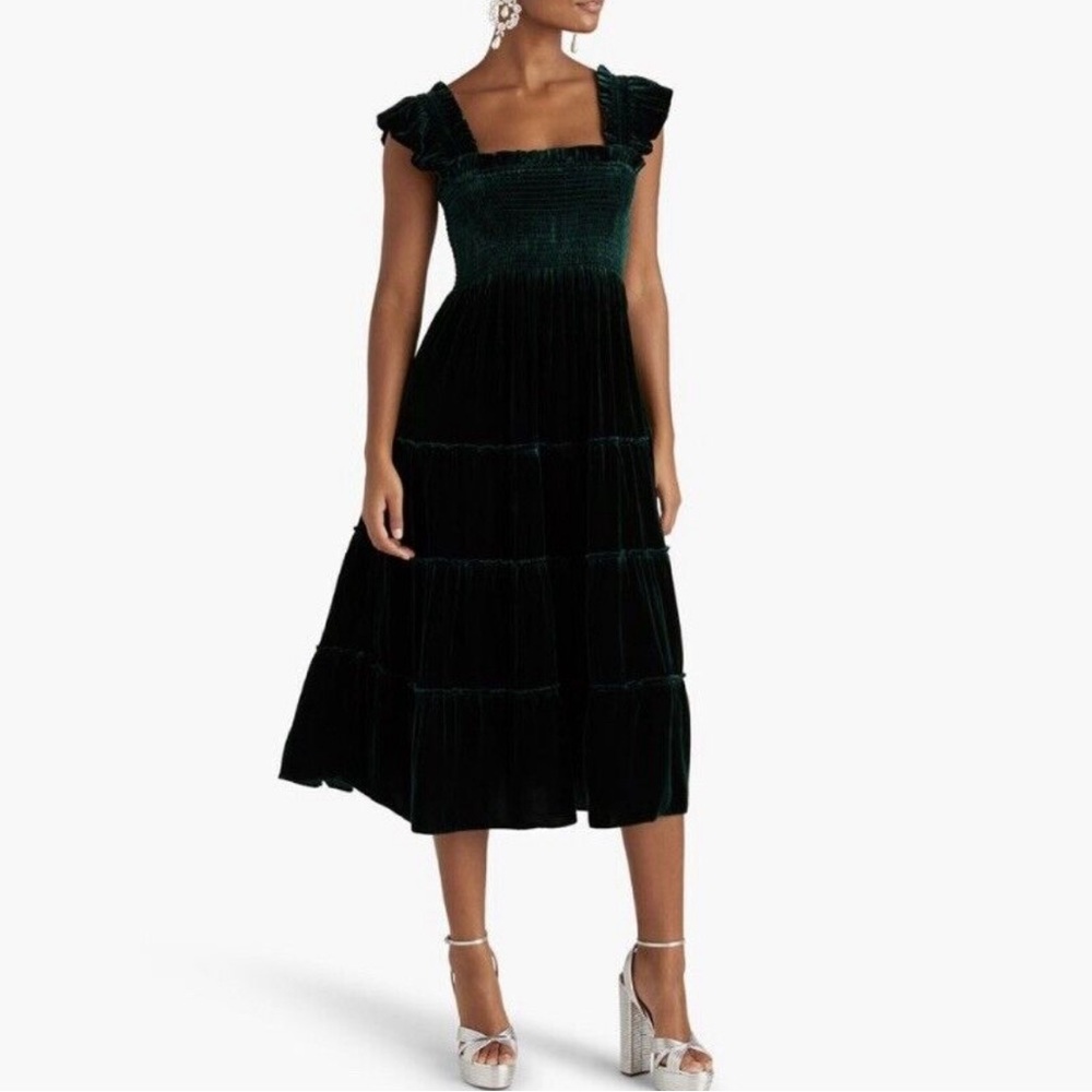 Hill House Home Green Velvet Nap Dress